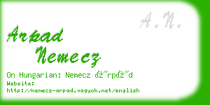 arpad nemecz business card